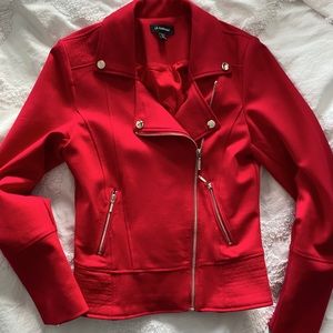 Le Chateau Red Moto Jacket XXS - fits like XS